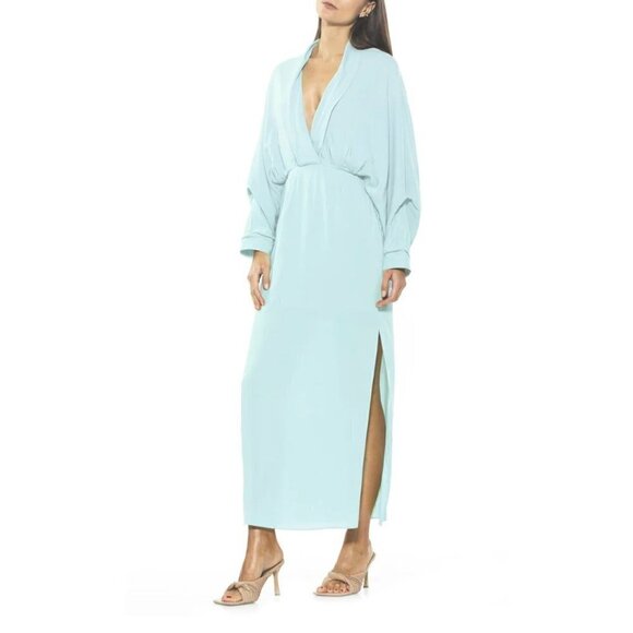 NWOTD Alexia Admor Size 2 KACEY MAXI DRESS light Blue MSRP $226 - Picture 1 of 14